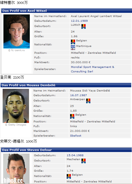 看了下转会市场!比利时国家队总身价3亿3千7百